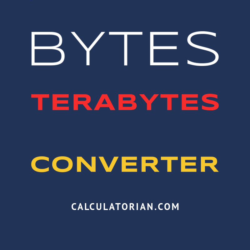 Convert From Bytes To Terabytes